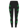 thumbnail image 3 of AherBiu St. Patrick's Day Yoga Leggings for Womens Stretch Clover Printed Workout Gym Legging Bottom Pants, 3 of 4