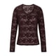 thumbnail image 4 of AUNVITO Women's Lace Long Sleeve Top Sheer Mesh Slim Fit Casual and Elegant Style, 4 of 7
