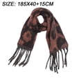 thumbnail image 2 of Bufanda cálida para mujer, chal colorido, suave, cómodo, elegante para clima frío, bufanda grande con estampado de leopardo y flecos de jacquard, bufanda larga de moda, borlas de cola de, 2 of 5