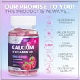 thumbnail image 4 of Calcium Gummies with Vitamin D3 10 mcg per Serving - Sugar Free Calcium Supplements for Bone Strength, Teeth & Immune Health Support - Natural Chews, Berry Flavored & High Absorption - 60 Gummies, 4 of 9