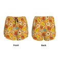 thumbnail image 3 of Balery Daisy maple fall Pantalones cortos deportivos para mujer con forro y dos bolsillos, elásticos, para entrenamiento, gimnasio, yoga-Medium, 3 of 7
