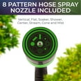 thumbnail image 2 of 25FT Expandable Garden Hose - Lightweight Flexible Anti‑Kink Hose with 8‑Function Spray Nozzle, 3/4" Solid Brass Connectors, Durable Latex Core & Fabric Cover(Green), 2 of 5