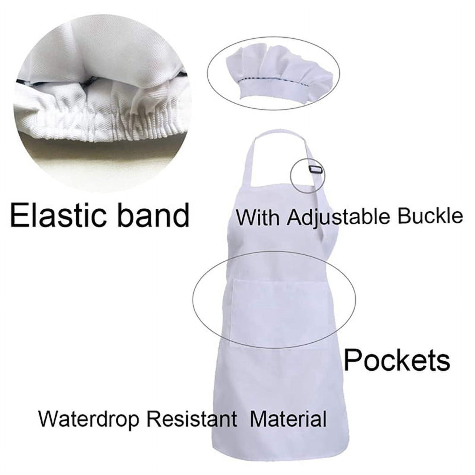20-Piece Children's Apron and Chef Hat Set Adjustable Children's Kitchen Apron for Cooking and Painting