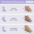 thumbnail image 6 of Dog Stairs for Bed, 4-Steps Dog Ramp for Bed, Pet Stair with Highly Supportive Foam and Non-Slip Bottom, Pet Stairs for Large Dogs and Medium Dogs (High 19.7 Inch), 6 of 7