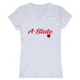 thumbnail image 1 of W Republic 555-211-WHT-05 Women Arkansas State Red Wolves Script T-Shirt, White - 2XL, 1 of 1
