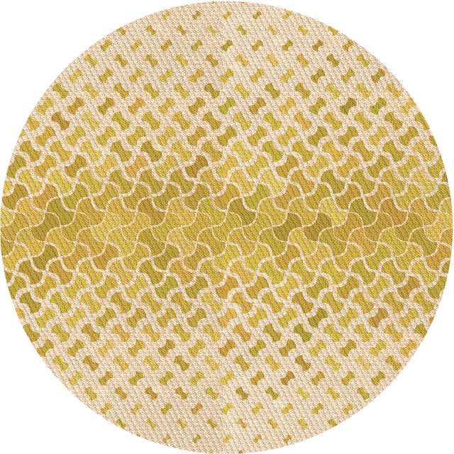 Ahgly Company Tapis Rond Lavable en Machine Intérieur Transitionnel Jaune Soleil, 6 Pieds Rond
