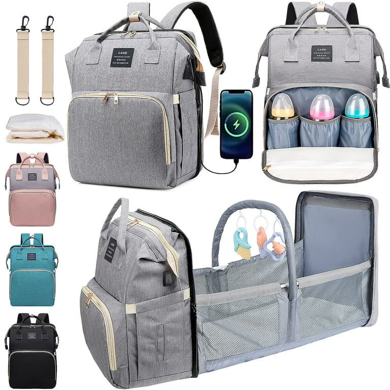 Diaper Bag Backpack Multifunctional Diaper Backpack with Extension Pad  Large Capacity Diaper Bag for Baby Boy and Girl Travel Baby Bag for Moms