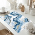 thumbnail image 4 of Placemat Blue Golden White Marble Texture Placemats for Dining Table Abstract Style Washable Table Mats for Party Kitchen Dining Decoration, 4 of 7
