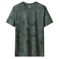 thumbnail image 1 of SOMOWI Men's T Shirts Short Sleeved Thin Ice Silk Quick Drying Army Green Graphic Fall Tees 2XL, 1 of 2