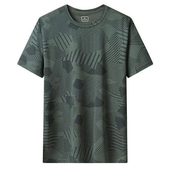 Men's Short Sleeve T Shirt Thin Ice Silk Sportswear Lightweight Breathable Athletic Casual Tee Comfortable Fit Mens Basic Tee Shirts Summer Vintage T Shirts