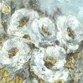thumbnail image 2 of Tre Sorelle Studios 20x20 Gold Ornate Wood Framed with Double Matting Museum Art Print Titled - White Flowers with Gold, 2 of 4