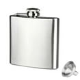 thumbnail image 1 of Wrapped Stainless Steel Flask Screw-cap Sealing Tightly Flask for Bourbon Gin Tequila Shots 5oz, 1 of 3
