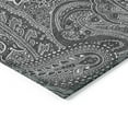 thumbnail image 4 of Addison Rugs Chantille Indoor/Outdoor Traditional Paisley Gray Washable Rectangle Rug, 5' x 7'6", 4 of 6