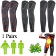thumbnail image 1 of Mugwort Acupressure Self-heating Shaping Sock Detox Knee Pad Knee Brace Menwomen, 1 of 5