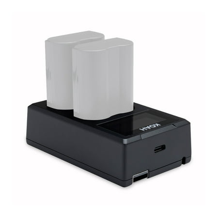 UPC: 0040962898420 | Koah Dual USB-C Charger with LCD Display for Nikon EN-EL15 Battery