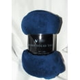 thumbnail image 2 of Gorgeous Home Linen 1pc Versatil Small Throw Solid Super Soft Blanket 50"W X 60"L navy Blue, 2 of 5
