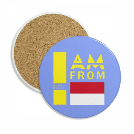 

I Am From Monaco Art Deco Fashion Coaster Cup Mug Tabletop Protection Absorbent Stone