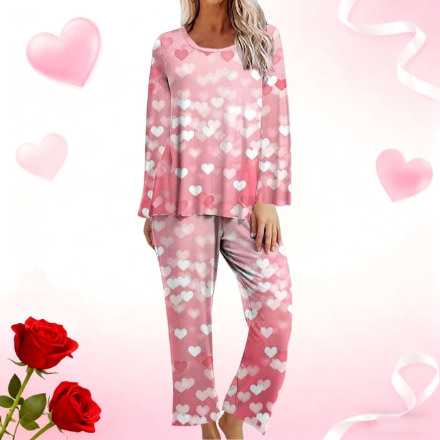 Censtreet Women's Pajama Set Spring Fall Lounge Sets Long Sleeve Sleepwear Soft 2 Piece Pjs with Pockets