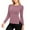 Pink, variant on Women's Thermal Shirts Slim Long Sleeve Pullover Base Tops Comfort Crew Neck Solid Color Undershirts