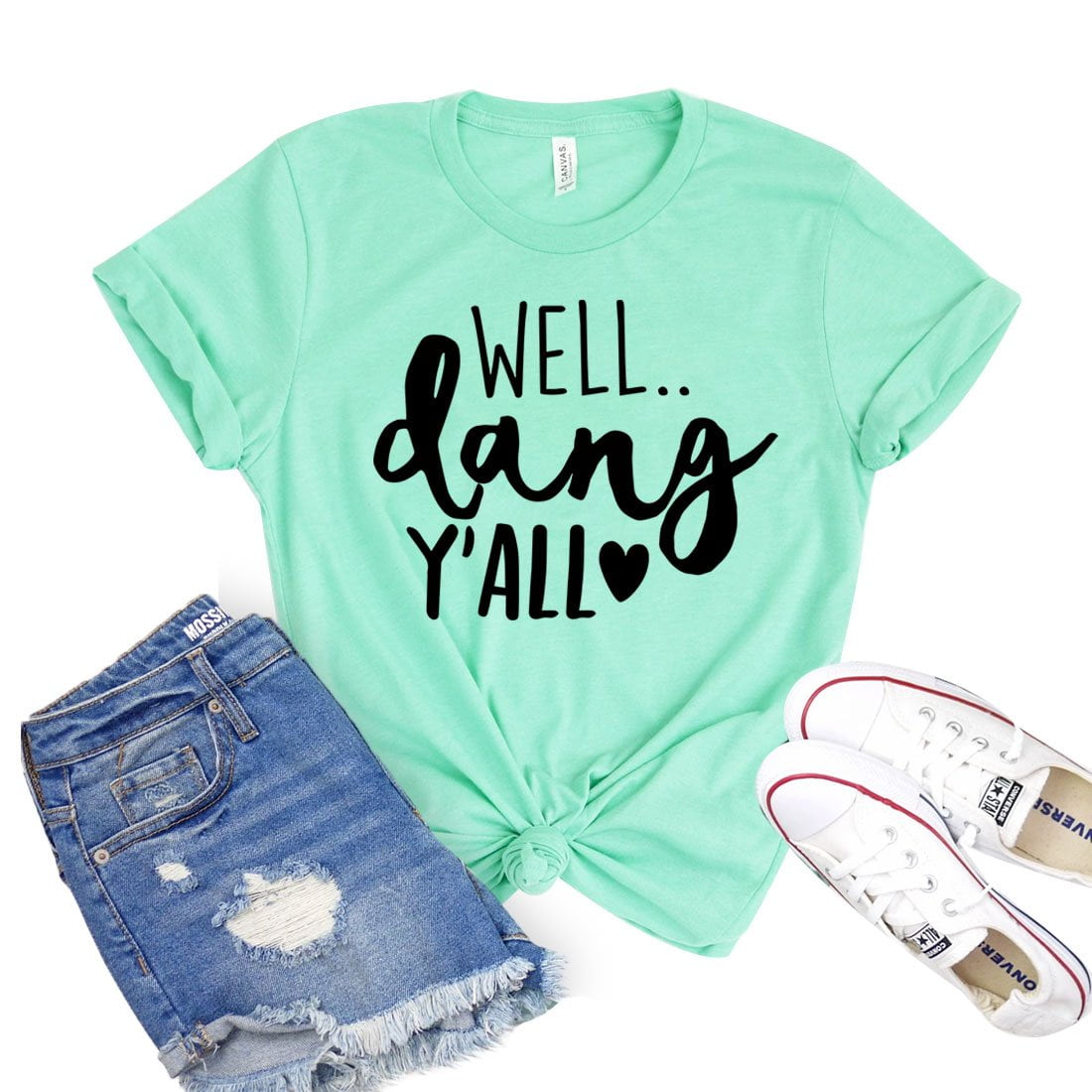 Well Dang Y’all T-shirt Southern Mom Tshirt Sarcastic Shirt Women's Humor Tee Texan Girl Shirts Best Friend Gift