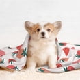 thumbnail image 4 of Yiaed Hand Drawn Strawberry Print Dog Blankets-Cat Blanket Washable for Couch Protection,Puppy Blanket, Soft Plush Reversible Throw Furniture Protector-Medium, 4 of 8