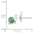 thumbnail image 2 of Argent Sterling Émaillé Boucles d'Oreilles Post Escargot QE8671, 2 of 2