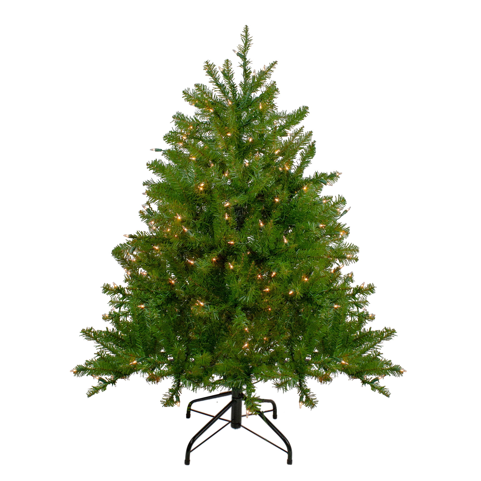 4' PreLit Northern Pine Full Artificial Christmas Tree Clear Lights