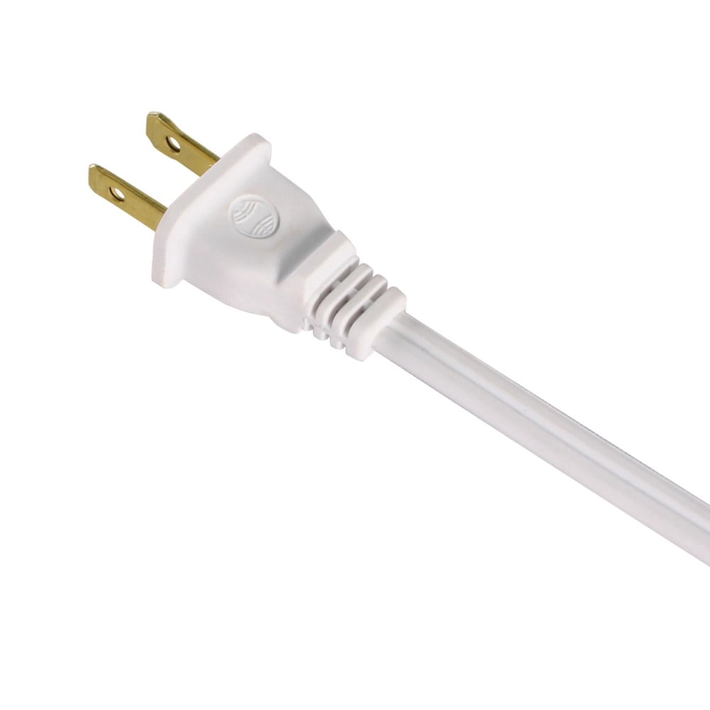 Hyper Tough 6FT 16AWG 2 Prong White & Black Indoor General Use Extension Cords