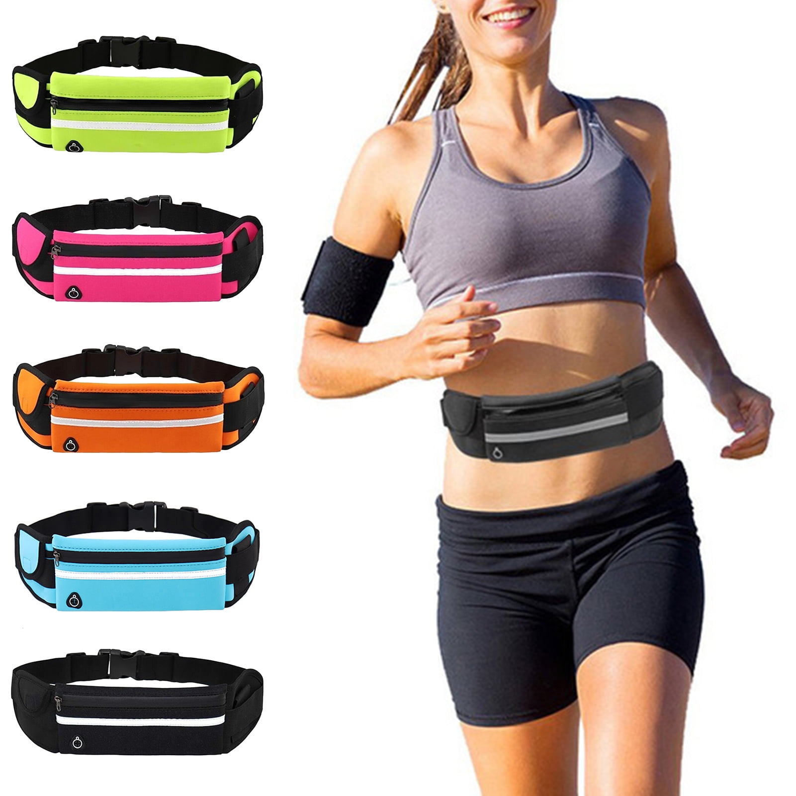Suitable for Most of The Smartphones for Men and Women Running Belt Hydration Belt Waist Belt Waist Bag with One Water Bottle for Exercise Gym Fitness Cycling Hiking 