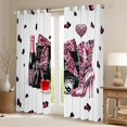 thumbnail image 2 of Homewish Cheetah Print Bowknot Curtains Pack of 2 (42x84 Each) for Boys Girls,Happy Valentine'S Day Curtains Blackout,Vintage Aesthetic Bedroom Curtains,Ultra Soft Home Decor, 2 of 6