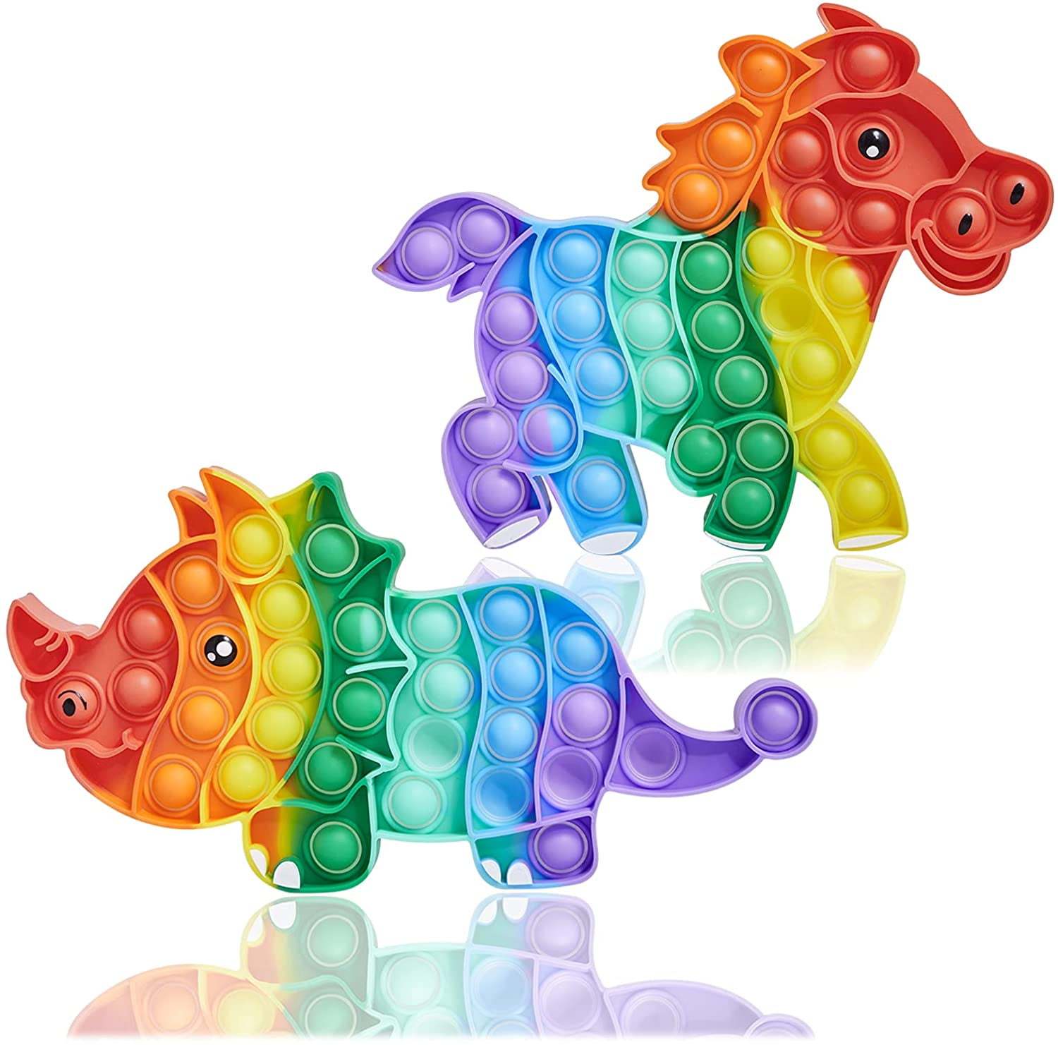 Details about   Rainbow  Silicone Sensory Fidget Toy Game  Bubble Autism Stress Relief 