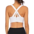 thumbnail image 6 of YouLoveIt Women's Sports Bra Medium Support Cross Back Padded Sports Bra Workout Yoga Running Activewear Yoga Bras Push Up Padded Bras Middle Impact Sports Bra, 6 of 8