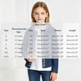 thumbnail image 3 of Edvintorg Jean Jacket for Girls Crew Neck Long Sleeve Open Front Denim Coat Teen Clothes for Girls Size 12-17, 3 of 9