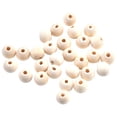 thumbnail image 3 of 50 cuentas de madera redondas con agujero para hacer joyas, decoración del hogar, manualidades, 0.394 in, tamaño 0.118 in ID, 3 of 6