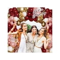 thumbnail image 2 of 141Pcs Burgundy, Rose Gold & Gold Balloon Garland Arch Kit - Burgundy, Metallic Gold, Rose Gold & White Latex Balloons for Wedding, Bridal Shower & Birthday Party Decorations, 2 of 6