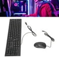 thumbnail image 3 of Keyboard and Mouse Combo, Black Anti Slip Pads USB Wired Connection Keyboard and Mouse  for Office, 3 of 8