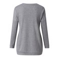 thumbnail image 5 of Camisetas de manga larga con cuello redondo y estampado informal de Navidad para mujer, blusa con bolsillos, camisetas Pompotops gfhjh15193, 5 of 5