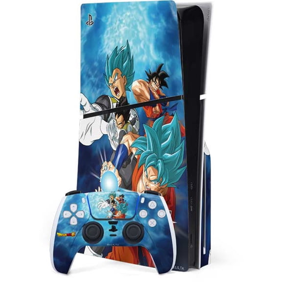 Skinit Dragon Ball Super Goku Vegeta Super Ball PS5 Slim Disk Bundle Skin