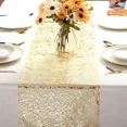 thumbnail image 2 of Camino de mesa dorado de 30 x 500 cm, mantel metálico con purpurina, camino de mesa rectangular para cumpleaños, bodas, decoración de mesa para el hogar, 2 of 5