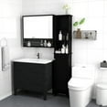 thumbnail image 2 of HOMCOM Tall Bathroom Cabinet, Linen Tower with Adjustable Shelves, Black, 2 of 10