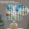 thumbnail image 6 of dinii Black White Buffalo Plaid Check Kitchen Curtains, Farmhouse Sunflower Short Window Drapes Set of 2, Window Treatment Tier Curtains for Kitchen Over Sink Bathroom Decor (26x36 Inch), 6 of 6