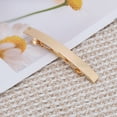 thumbnail image 5 of Unique Bargains 1 Pc Hair Barrettes Grace Polished Square Barrette Clip Gold Tone, 5 of 5