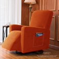 thumbnail image 4 of Subrtex Housse Extensible pour Fauteuil Inclinable 1 Pce, Housse Texturée à Carreaux avec Poches, 4 of 6