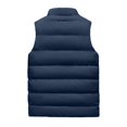 thumbnail image 3 of JTieacloth Casual Warm Coat Men's Casual Fleece Vest With Zipper Stand Collar Vest With Pocket Blue, 3 of 5