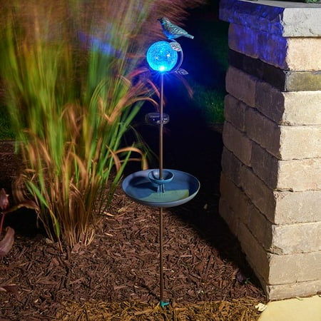 Smart Solar Solar And Lighted Birdbath Walmart Com