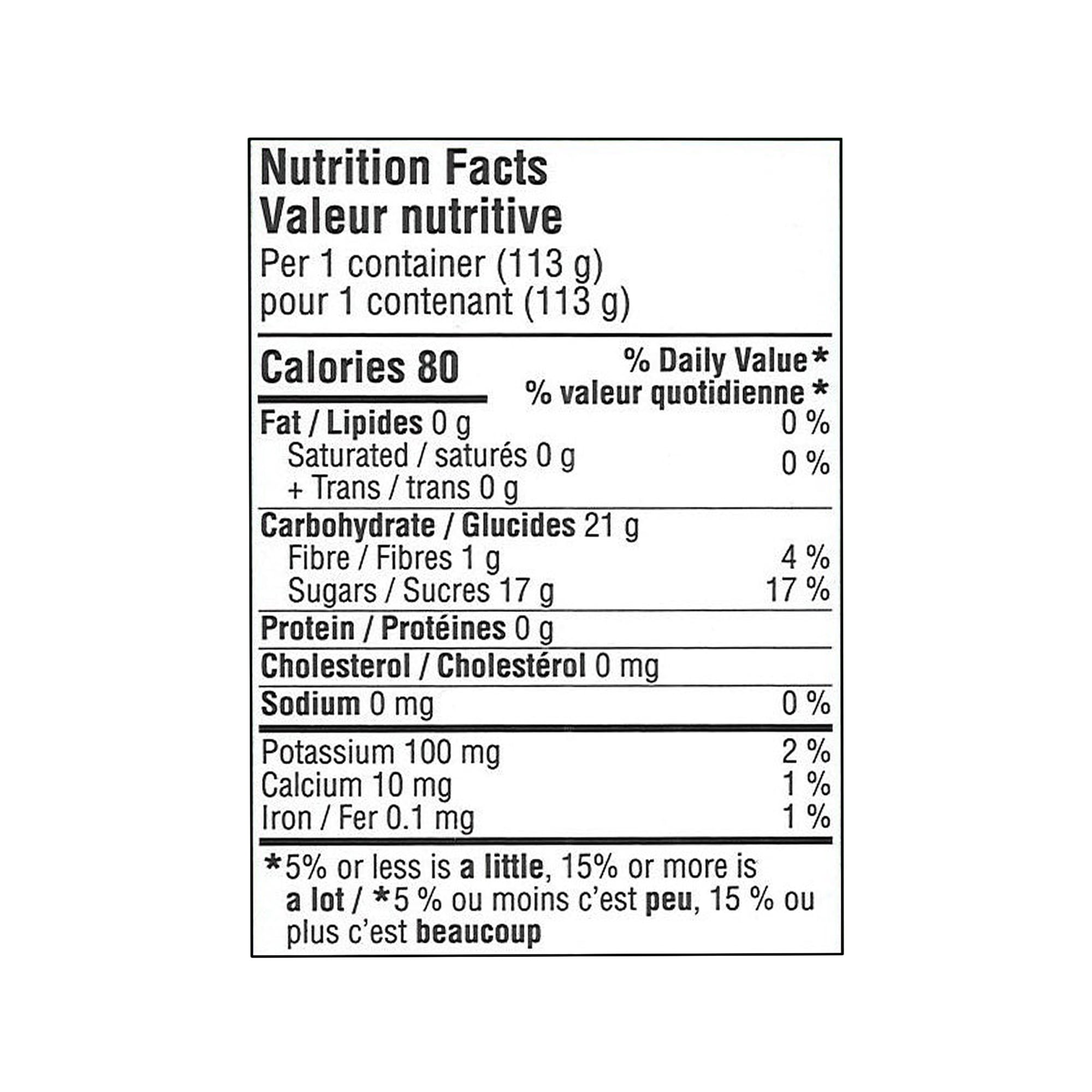 Collation aux pommes sucrée Great Value 6 x 113 g