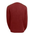 thumbnail image 4 of LTTVQM Men's Casual Stand Collar Cardigan Sweaters with Elbow Patches Button Down Cable Knitted Sweater Coats Slim Fit Long Sleeve Cardigans Red XL, 4 of 4