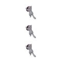 thumbnail image 4 of Destyer Support de Cellulaire Chat Mignon 1/2/3/5 Tablettes Bureau Voiture Support Universel Gris 3 Pcs, 4 of 6