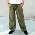thumbnail image 4 of Mens Lounge Pants Men's Summer Fashion Drawstring Elastic Solid Color Loose Casual Trousers, 4 of 9