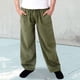 thumbnail image 4 of Pantalones casuales sueltos de color sólido elástico con cordón de moda de verano para hombres Pompotops oipoqjl41725, 4 of 9